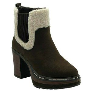 Pierre Dumas Sonata 2 Brown Chelsea Platform Ankle Boots
